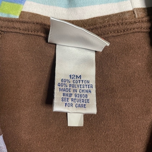 🐶🐶Gum Ball 12 months brown airplane zip up jacket🐶🐶 - Picture 3 of 4